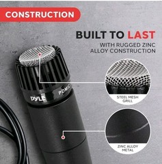 Pyle Pro Professional Moving Coil Dynamic Handheld Microphone – Black PDMIC78