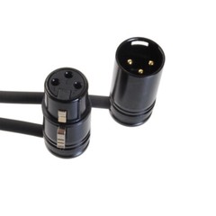 2Pcs Low-Profile Right-Angle 3-Pin XLR Male to Female Adjustable-Angle Cable HOT