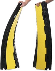 Cable Ramp 2 Pack of 3 Channel PVC Rubber Cable Protector, 44000lbs Capacity …