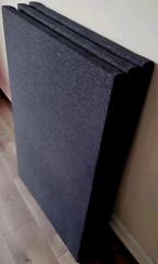 3 Sound Absorbing Acoustic Wall Panels in Black – SET of 3