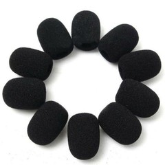 10/20/50Pcs Microphone Boom Windscreen Foam Cover for Gaming Headset Mic Black