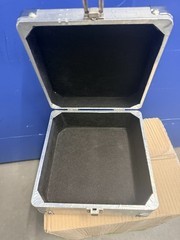 vintage riveted aluminum briefcase, 8×8