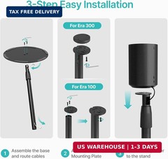 26.9″-42.6″ Speaker Stands Compatible with Sonos Era 300 and 100, 2 Pack | Heigh