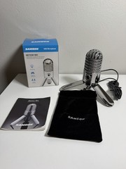 Samson Meteor Mic USB Studio Condenser Microphone Chrome w/ Box Cable Podcasting