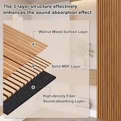 2 Pack Wood Finish Accent Wall Panels, 3D 2pcs – 48″L x 24″W Natural Walnut