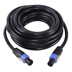 NL4FC 4 Pole Speakon Cable 3 16 25 Feet PA DJ Speak-on Audio Cable (4 Conductor)