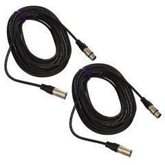 (2 Pack) 50ft Rapco Horizon N1M1-50 XLR Microphone Cable with Neutrik Connectors