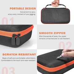 Ekoomar Wireless Microphone Case for JBL Dual Mic Travel Bag Black