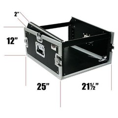 OSP 4 Space ATA Mixer Amp Rack Road Case /Top Mixer Mount Fits Presonus 16.4.2