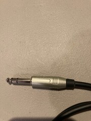 3 foot Canare L-4E6S Neutrik Rt angle male XLR to Amphenol 1/4″ TRS plug cable