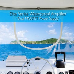 Pyle 4-Channel Marine Amplifier – 400W Elite 9.0“ x 7.9“ x 2.0“ -inches