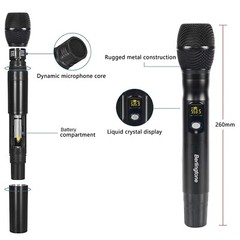 Berlingtone 6-Channel UHF Wireless Microphone System 6 Fixed Frequency Channel