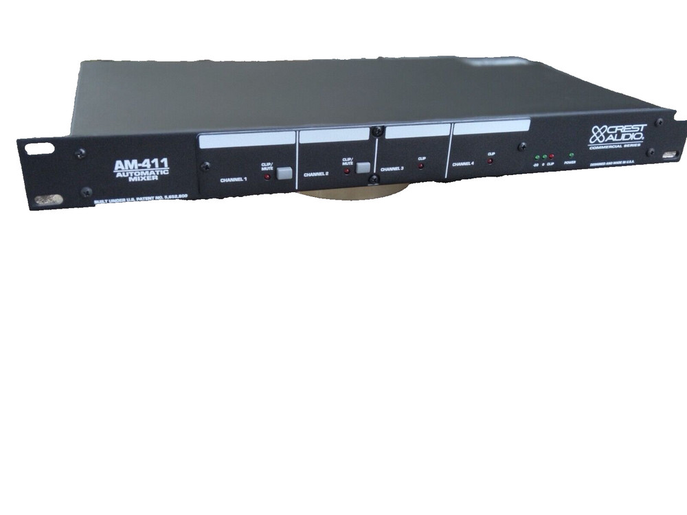 Crest Audio AM-411 Automatic Microphone Mixer Multi-Channel Audio Mixer Rack