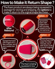 Pop Filter Foam Windscreen for SM7B, MV7, MV7X – Red Replacement with Seal