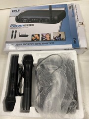 Pyle PDWM2135 VHF Fixed Frequency Wireless Microphone System With 2 Microphones