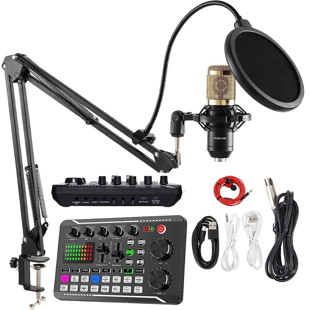 Home Studio Recording Kit Music Package Bundle Mixer Condenser Equipment Podcast