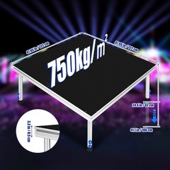 Portable Stage Platform 48″x48″Height Adj 24-41″ 1650lbs Foldable for Band Event