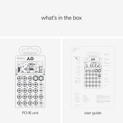 Teenage Engineering Pocket Operator PO-16 Factory, Lead black/orange