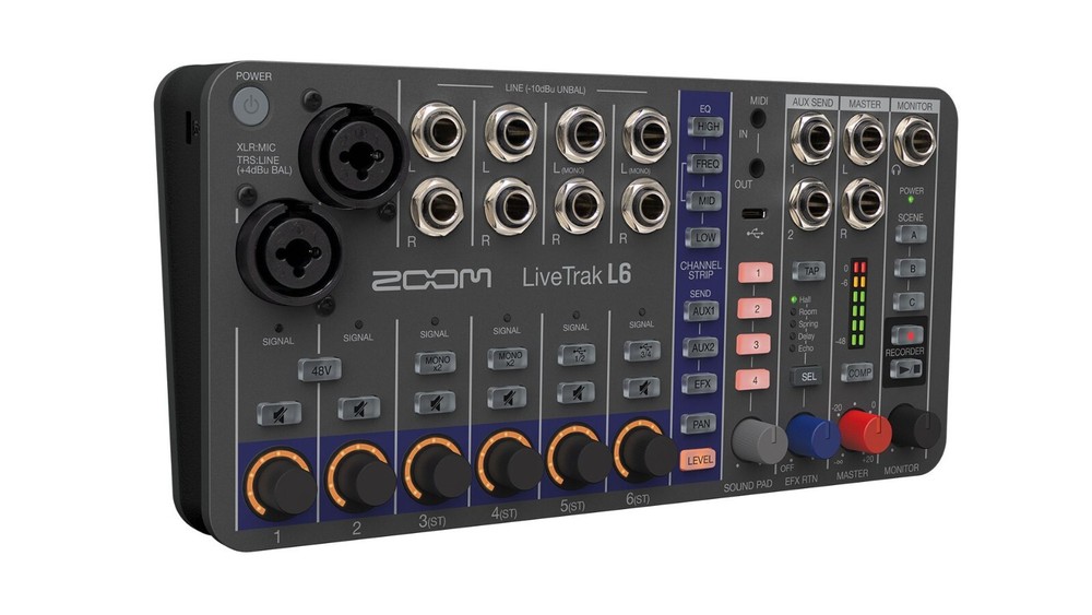 Zoom LiveTrak L6 10-Channel Digital Mixer Ultra compact Recorder Multitrack