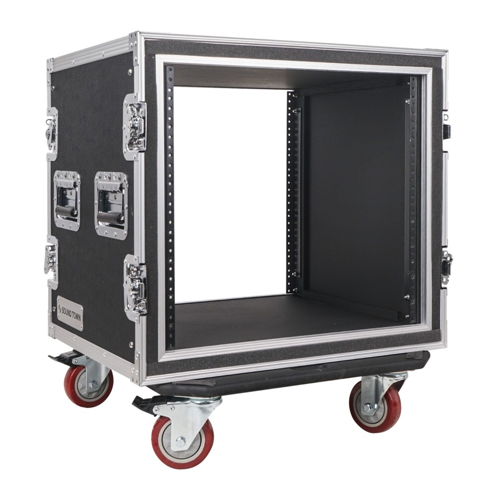Sound Town Shock Mount 10U ATA Rack Case w/ 21″ Rackable Depth (STRC-SP10UW)