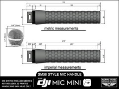 DJI Mic Mini Traditional Microphone Grip Interview Handle SM58 Style