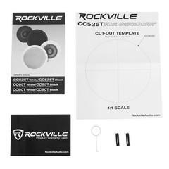 Rockville Commercial Amplifier+4) 5.25″ 2Way Black Ceiling Speakers 4 Restaurant