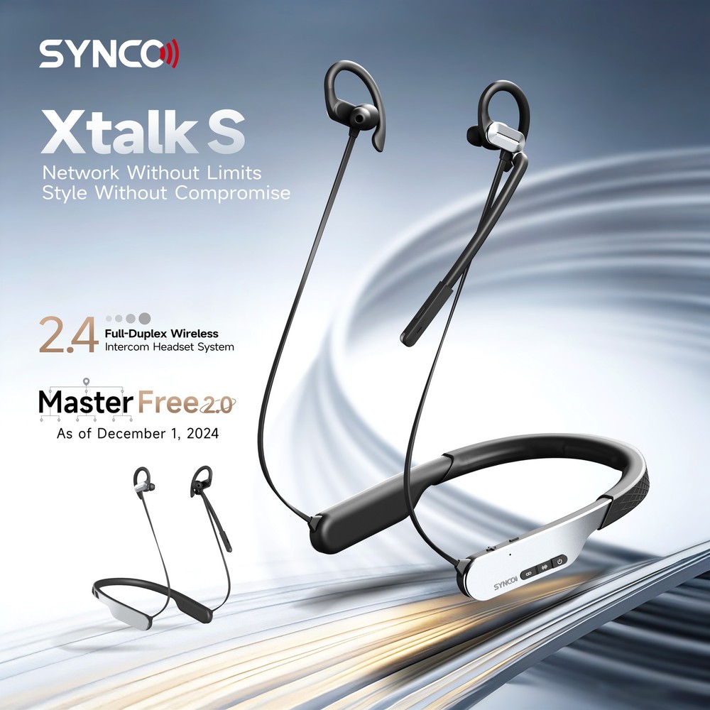 SYNCO XTalk S1 S2 S5 Wireless Intercom Headset System Type-C 2.4GHz Full Duplex