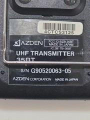 AZDEN 310UPR UHF Receiver 35BT UHF Transmitter Diversity Wireless System ECM-NV1