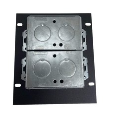 PROCRAFT FPML-2DUP-BK – Recessed Stage Pocket / Floor Box loaded w/ 2 AC Duplex