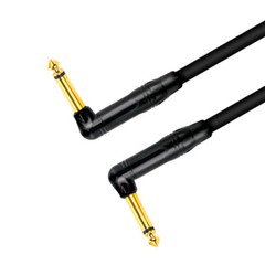 6.35mm 1/4 in TS Male Right Angle to Male Right Angle Instrument Audio Cable B22