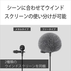 Sony ECM-L1 Pro-Quality Omnidirectional Lavalier Microphone 3.5mm Plug-in Power