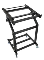 Rockville RLM9U 10U + 9U Rolling Rack w/ Mounting Crossbars For Studio/Stage/Pro