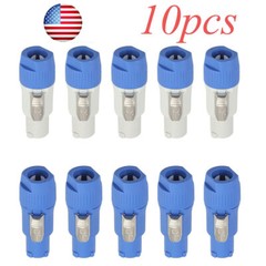 10Pcs NAC3FCA+NAC3MPA-1 PowerCON 20A AC Chassis Plug Panel Adapter Connector USA