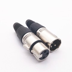 40X XLR DMX 3 Pin Male to Female MIC Snake Plug Audio Microphone Cable Connector