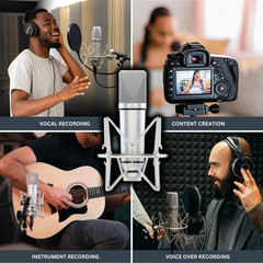 MA-87 Studio Condenser Microphone, 26mm Gold Large Diaphragm Capsule, Including
