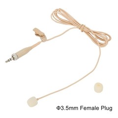 Beige Lavalier Lapel Clip Microphone 3.5mm 3-Pin 4-Pin XLR For Shure Wireless