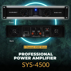 Professional Power Amplifier 2 Channel 4500W – Home Audio Component Amplifiers f