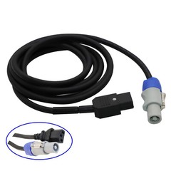 10ft 16AWG Stage Lighting Fixture PowerCon Gray to IEC-60320-C13 Power Cable