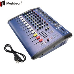 Professional Powered Mixer Power Mixing Amplifier 8 Channel Amp 16DSP USB 1500W