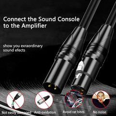 XLR Cables 25Ft 6 Pack, Professional XLR Microphone Cable Male to Female, Gold-P