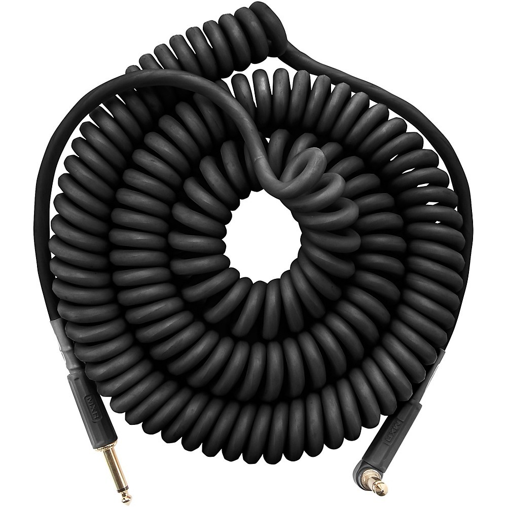 MXR 30′ Coil Instrument Cable Straight to Angle 30 ft. Black
