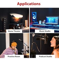 Wedge Design Acoustic Foam Panels,High-Density Soundproof Foam Wall Panels