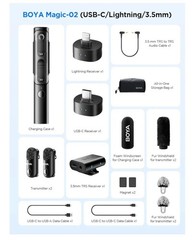 BOYA Magic-02 AI-Powered 4-in 1 Wireless Microphone 328FT 30Hrs Battery NIB $165