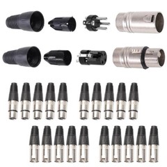 20 Pairs XLR 3 Pin Male and Female MIC Connector Plug Audio Microphone Connector