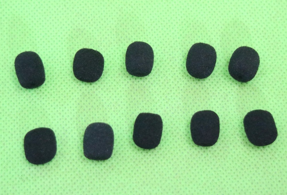 10pcs Micro Black Foam Covers Windscreen Windshield for Lapel Headset Microphone