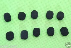 10pcs Micro Black Foam Covers Windscreen Windshield for Lapel Headset Microphone