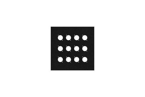 9 inch Flat Metal Wall Panel with 12 Connector D-Series Holes by Elite Core