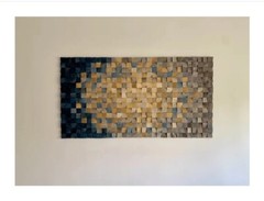 Acoustic Diffuser Panel, Geometric Black- Gold – Acoustic Diffusion Wall Panels