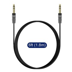6 Feet Gold Plated TRS Instrument Cable – Tangle-Free Male to Male Connection