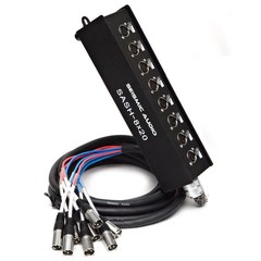 Seismic Audio – SASH-8×20 – 8 Channel XLR Send Sub Snake Cable – 20 Feet